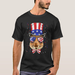 Camiseta 4 de julio ardilla patriótica bandera estadouniden