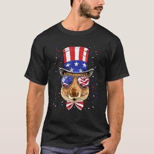 Camiseta 4 de julio ardilla patriótica bandera estadouniden