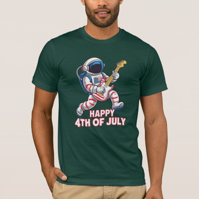 Camiseta 4 de julio, astronauta estadounidense (Anverso)