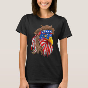 Camiseta 4 De Julio Bald Eagle Mullet Bandera Estadounidens