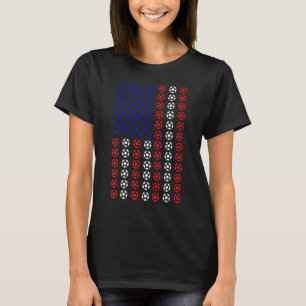 Camiseta 4 De Julio Baloncesto De Fútbol Bandera Americana