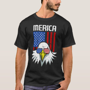 Camiseta 4 de julio Bandera Americana Bald Eagle Mullet 4 J