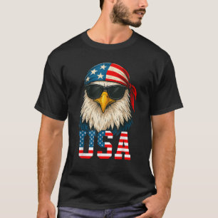 Camiseta 4 de julio Bandera Americana Bald Eagle Patriotic