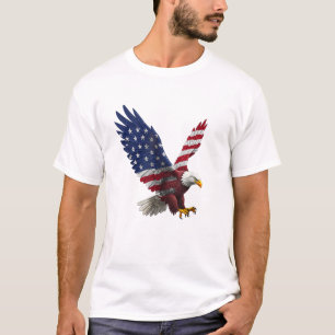 Camiseta 4 de julio Bandera Americana Bald Eagle Patriotic