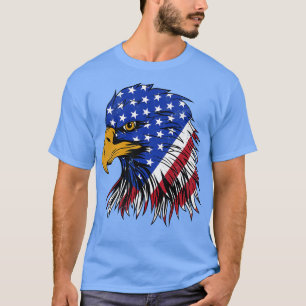 Camiseta 4 de julio Bandera Americana Bald Eagle Patriotic