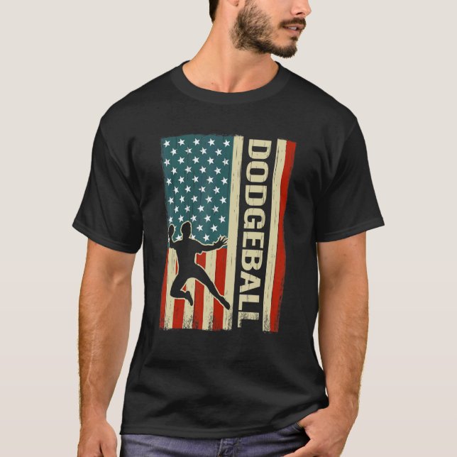 Camiseta 4 de julio Bandera Americana Ball Sport hombres Ga (Anverso)