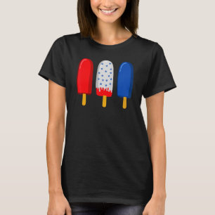 Camiseta 4 de julio Bandera Americana Popsicle Toddler Chic