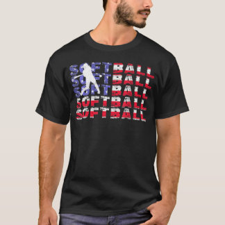 Camiseta 4 De Julio Bandera Americana Softball Patriótica