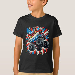 Camiseta 4 De Julio Bandera Americana Usa Hotdog Monstruos