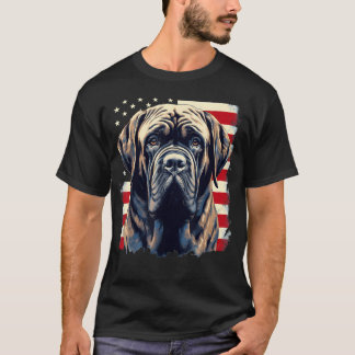 Camiseta 4 De Julio Bandera De EE. UU. English Mastiff