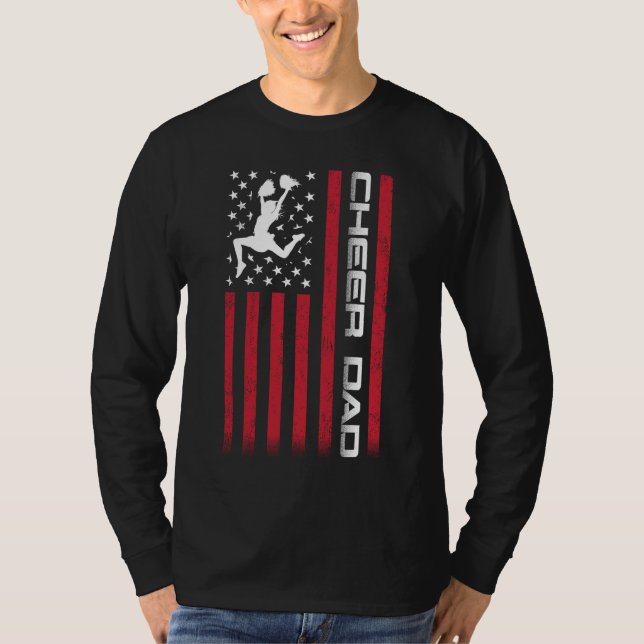 Camiseta 4 de julio Bandera de Estados Unidos anima a papá  (Anverso)
