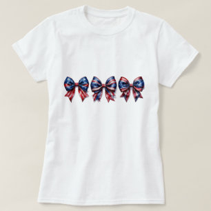 Camiseta 4 de julio Bandera de Estados Unidos dobla camiset