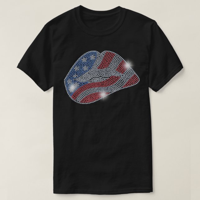 Camiseta 4 de julio Bandera de los Estados Unidos Hombres D (Diseño del anverso)