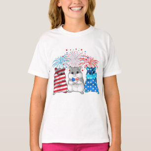 Camiseta 4 De Julio Bandera Estadounidense Feliz Cerdo De G