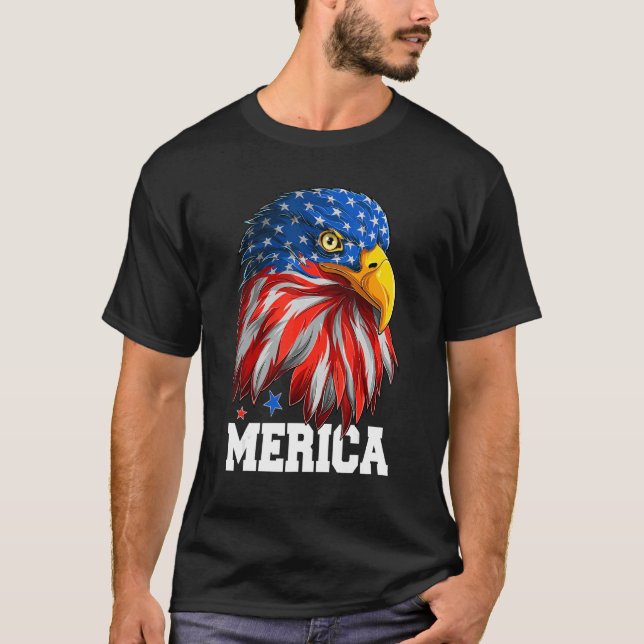 Camiseta 4 De Julio Bandera Estadounidense Merica Patriótic (Anverso)
