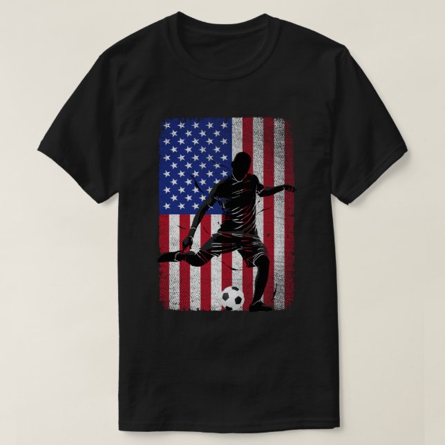 Camiseta 4 de julio Bandera estadounidense Patriótica de Es (Diseño del anverso)