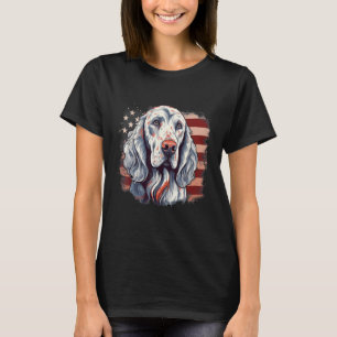 Camiseta 4 De Julio Bandera Estadounidense Perro Inglés Set