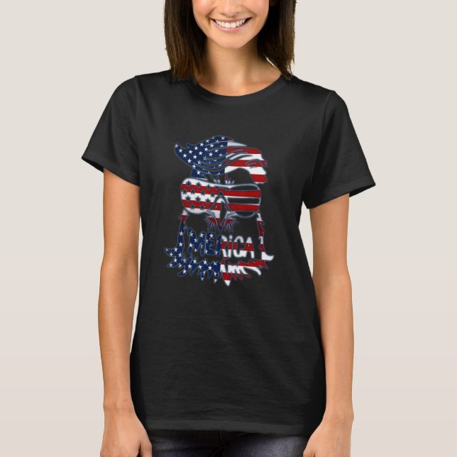 Camiseta 4 De Julio Bandera Estadounidense Política Merica  (Anverso)