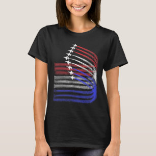Camiseta 4 De Julio Bandera Jet Estadounidense Patriótica E