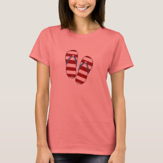Camiseta 4 de julio Bandera Patriótica Americana Flip Flops
