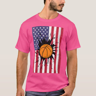 Camiseta 4 De Julio Básquetbol Bandera Estadounidense Niño 
