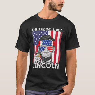 Camiseta 4 De Julio Beber Como Bandera Norteamericana Linco