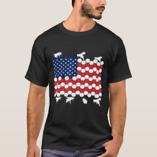 Camiseta 4 De Julio Bee Beekeeper Us Bandera Estadounidense