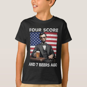 Camiseta 4 De Julio Beer Beer Patriot Cuatro Puntuaciones Y