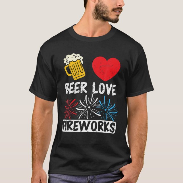 Camiseta 4 de julio Beer Love Fireworks Director (Anverso)