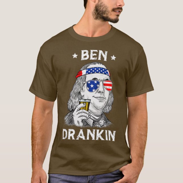 Camiseta 4 De Julio Ben Drankin Benjamin Franklin (Anverso)