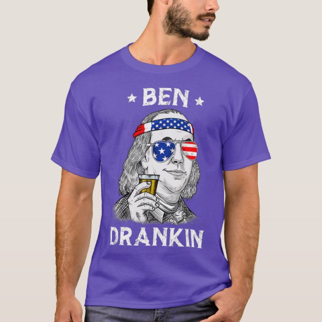 Camiseta 4 De Julio Ben Drankin Benjamin Franklin (Anverso)