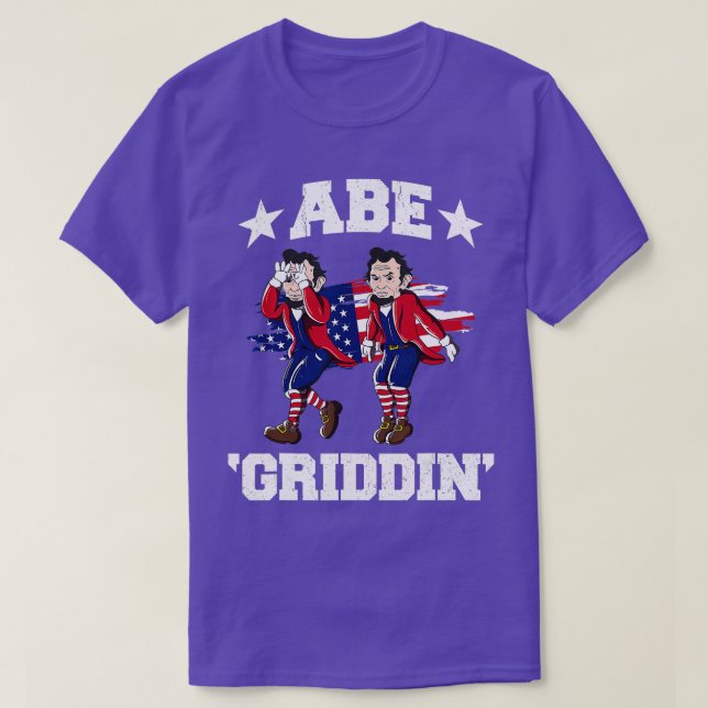 Camiseta 4 de julio Benjamin Franklin Griddy Ben Griddin (Diseño del anverso)