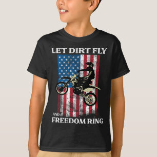 Camiseta 4 De Julio Bicicleta Sucia Motocross America Biker