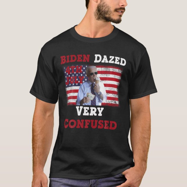 Camiseta 4 De Julio, Biden Deslumbró Una Política Muy Confu (Anverso)
