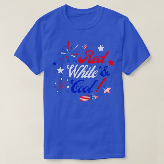 Camiseta 4 De Julio Blanco Rojo Y Guay 32 (Diseño del anverso)