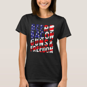 Camiseta 4 De Julio: Boca De Cerveza, Pistolas Y Libertad