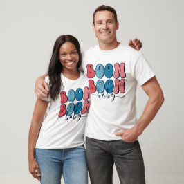 CAMISETA 4 DE JULIO BOOM BOOM BABY AMERICAN TYPOGRAPHY