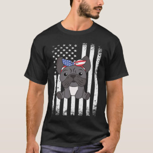 Camiseta 4 De Julio Bulldog Francés Estadounidense Para Los