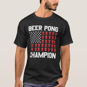 Camiseta 4 De Julio Campeón De Beer Pong Fiesta De Bandera