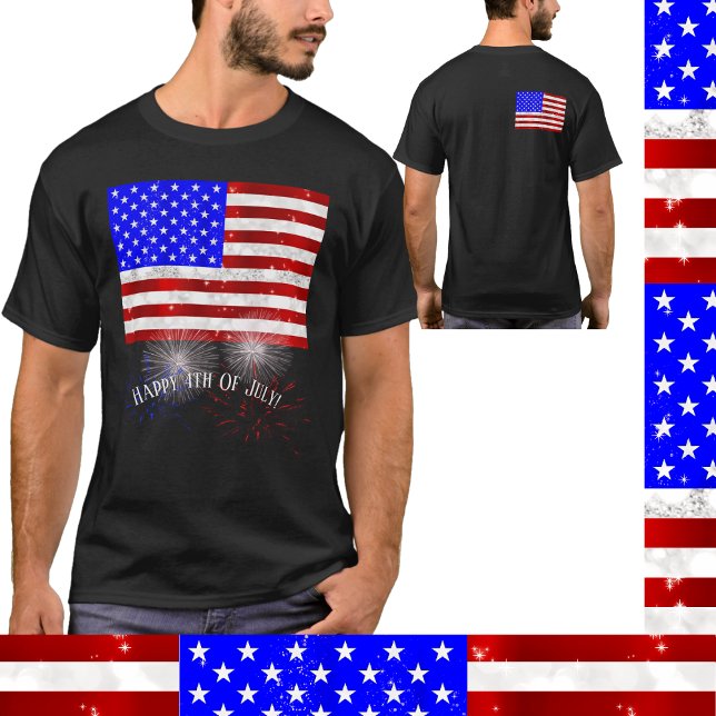 Camiseta 4 de julio Celebración - Bandera de Estados Unidos (Subido por el creador)