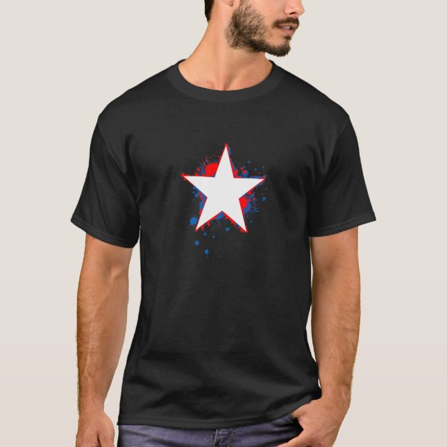 Camiseta 4 De Julio Celebración De Estrellas Patrióticas Es (Anverso)