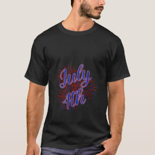 Camiseta 4 de julio: Celebración de fuegos artificiales V C