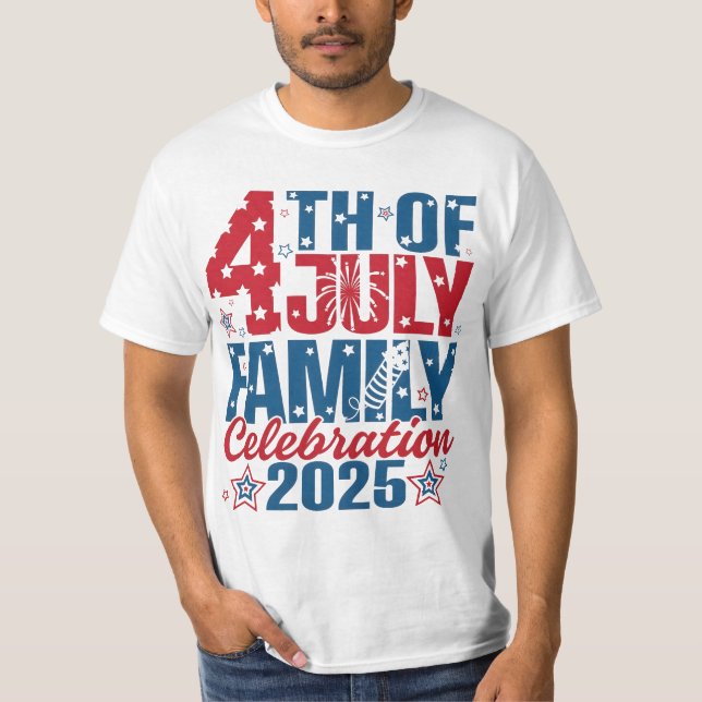 Camiseta 4 de julio: Celebración de la Familia 2025 (Anverso)