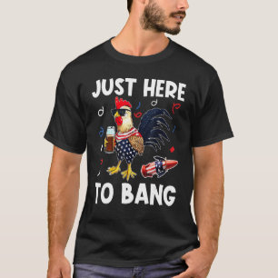 Camiseta 4 De Julio Cerveza De Pollo Acá A Bang USA Fla