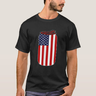 Camiseta 4 De Julio, Cerveza Puede Bandera Patriótica De Es