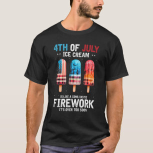 Camiseta 4 de julio, cita de Popsicle para el crema de hiel