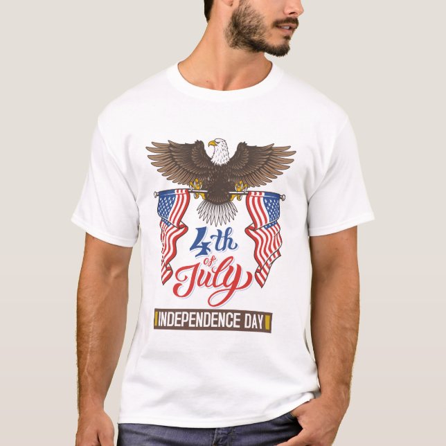 Camiseta 4 de julio con Águila (Anverso)