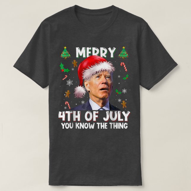 Camiseta 4 de julio conoces el asunto de Santa Biden C (Diseño del anverso)
