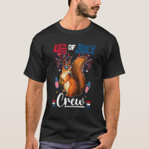 Camiseta 4 De Julio Criw Squirrel Gafas De Sol American Fla