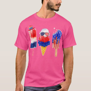 Camiseta 4 de julio Cumbre Patriótica de la Bandera Popsicl